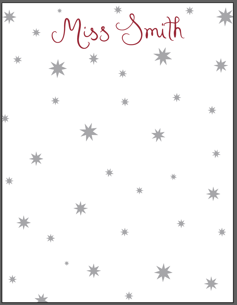 SCHOOL STAR NOTEPAD