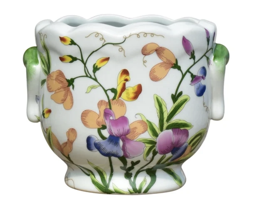 Floral Scallop Cachepot