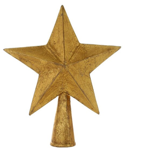 Star Tree Topper- Antique Gold