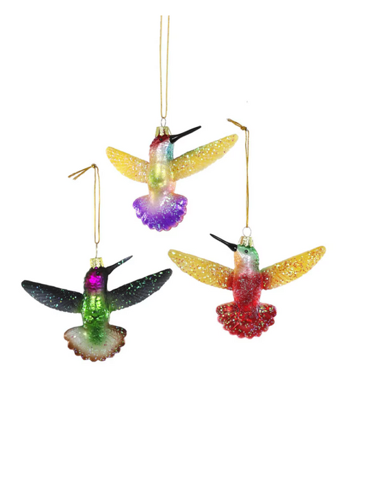 Ruby Throated Hummingbird Ornament