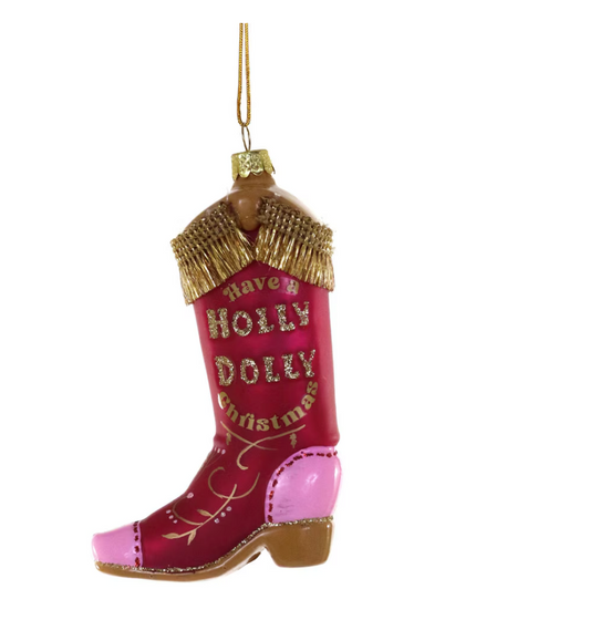 Have a Holly Dolly Boot Ornament