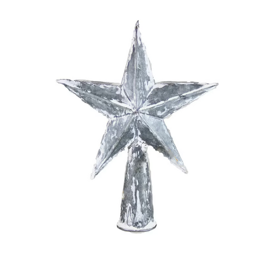 Star Tree Topper- Antique White