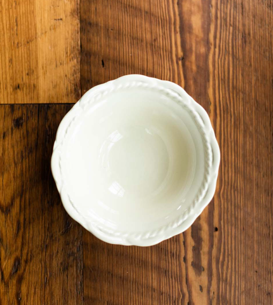 Basket Jubilee Cereal Bowl- English Creme