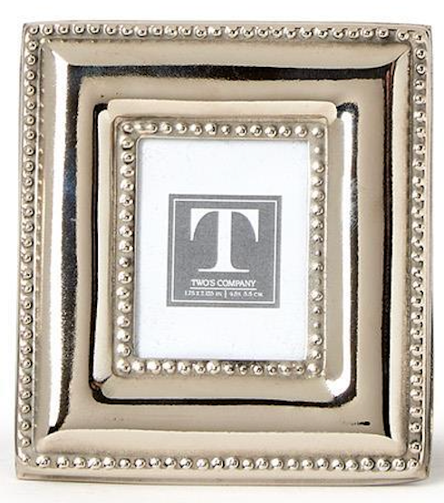 Rectangle Silver beaded mini frame