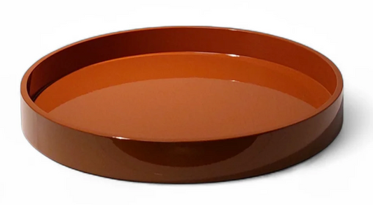 Round Tray Small- Caramel