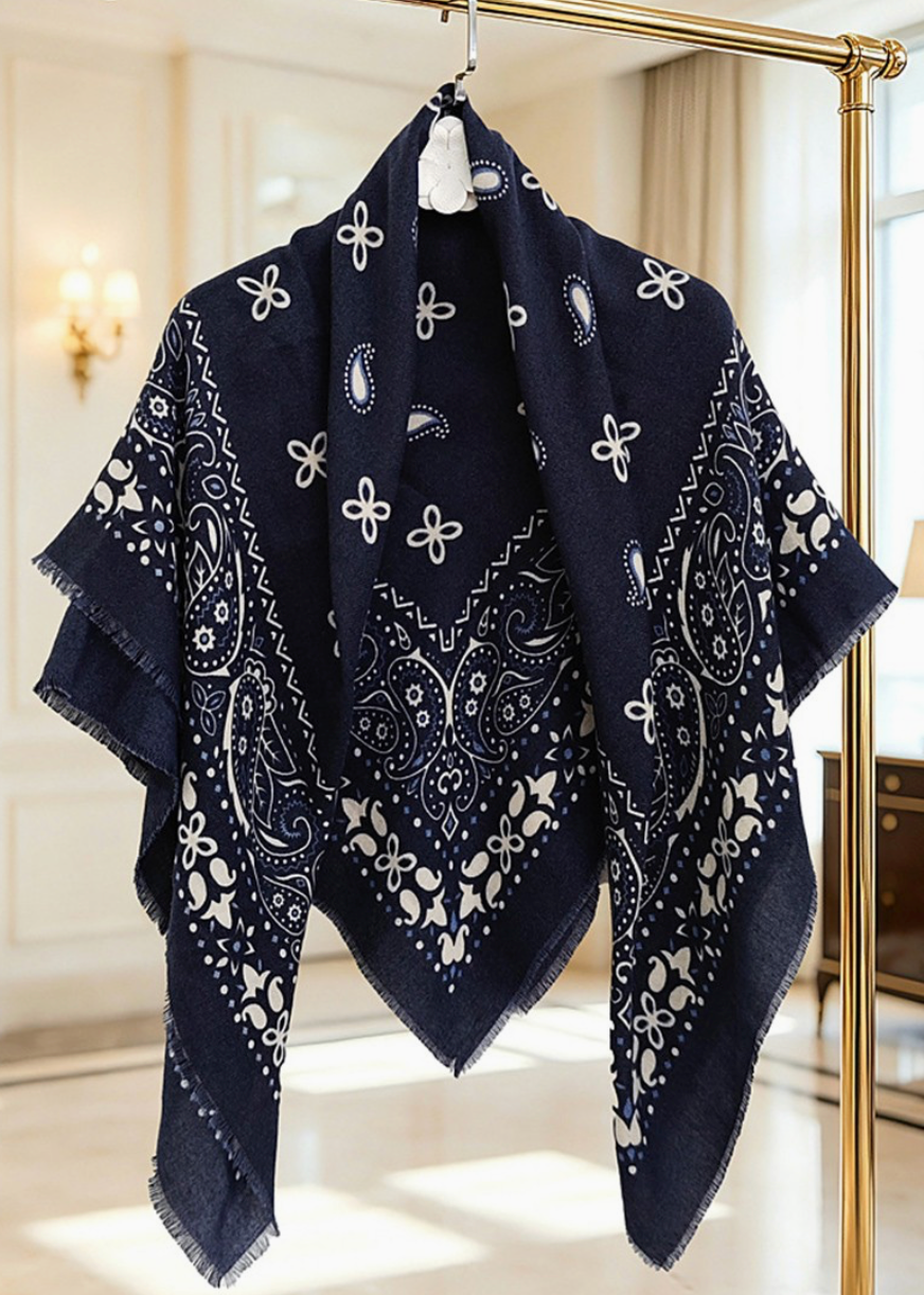 Navy Bandana Scarf