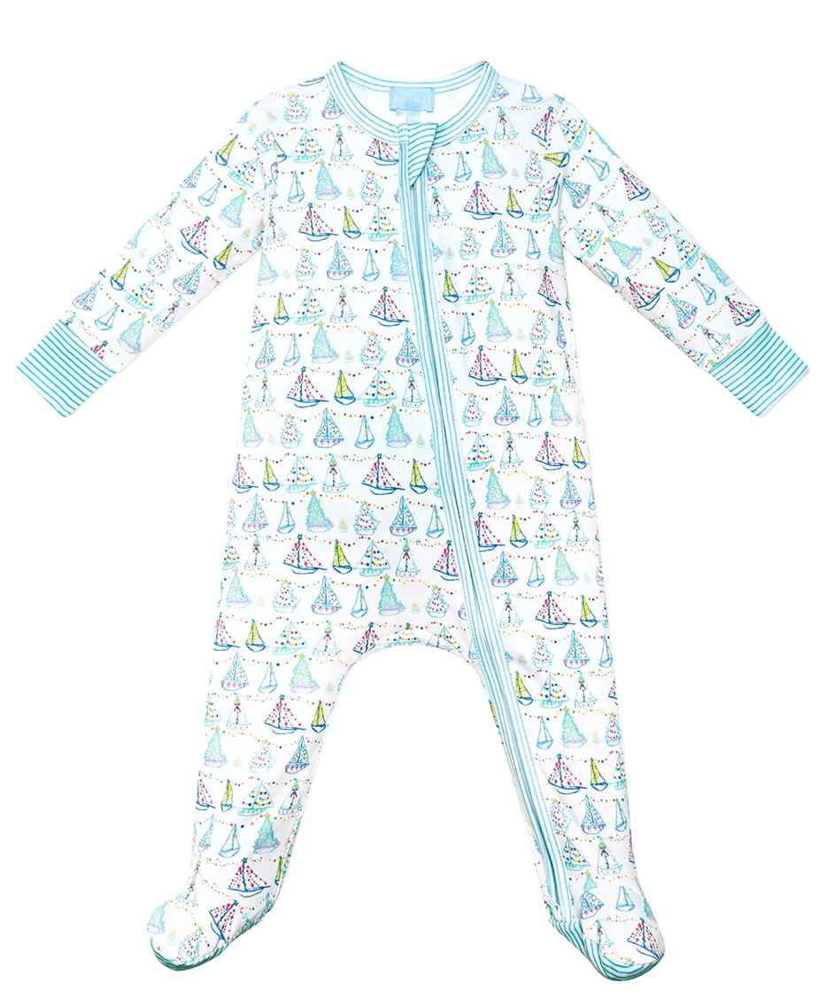 Holiday Harbor Zip Baby Onesie