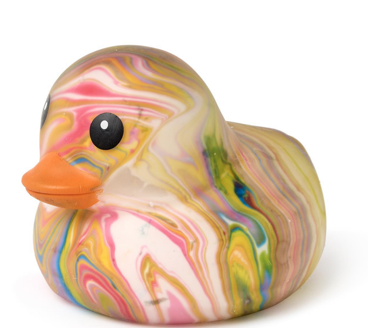 Jumbo Squishy Rainbow Marbled Duckie