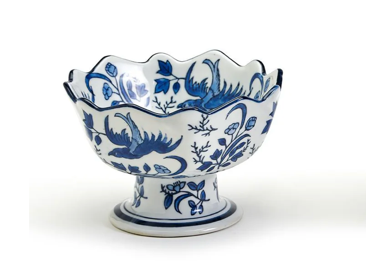 Scalloped Edge Footed Bowl