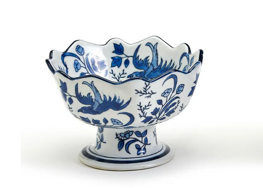 Scalloped Edge Footed Bowl