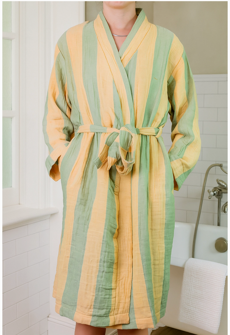 Muslin Striped Robe