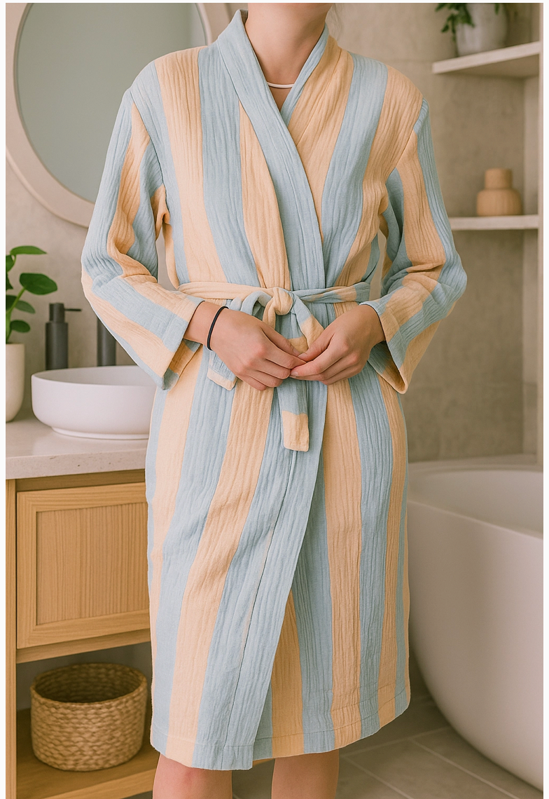Muslin Striped Robe