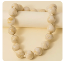 Large Marble Resin Necklace
