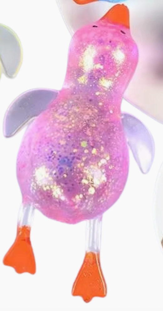 Duck Glitter Squishy Toy