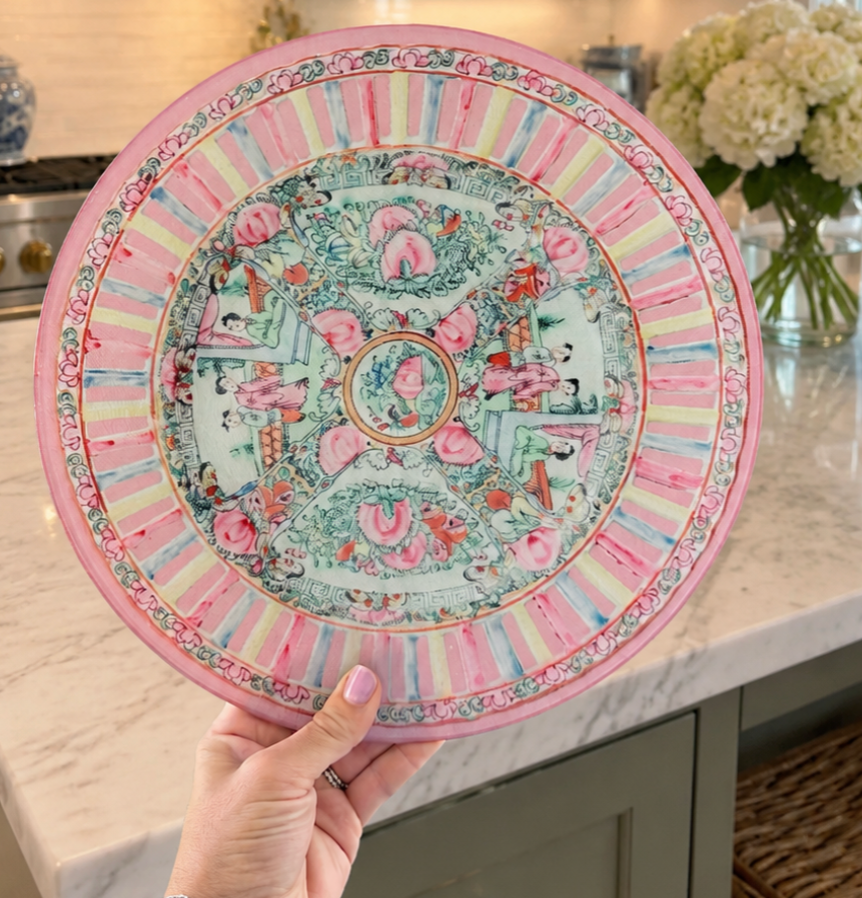 Grandmillennial China Plate Cutting Board