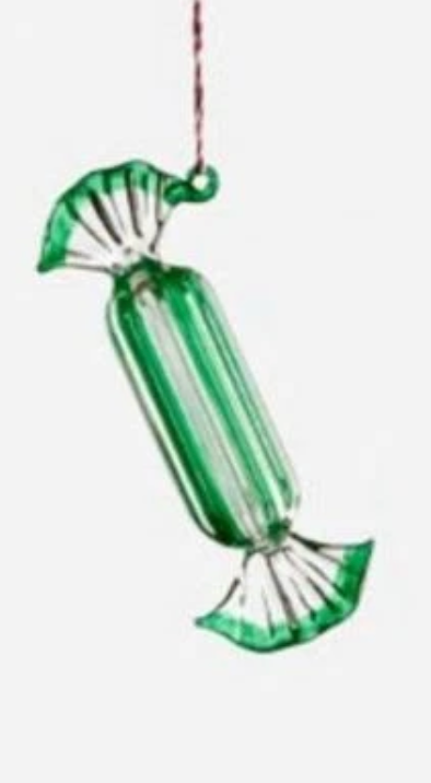 Glass Candy Twist Ornament