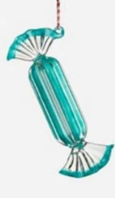 Glass Candy Twist Ornament