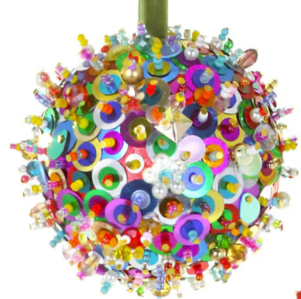 Embroidered Trim Bauble Ornament