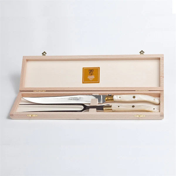 2 Piece Berlingot Carving Set-Natural