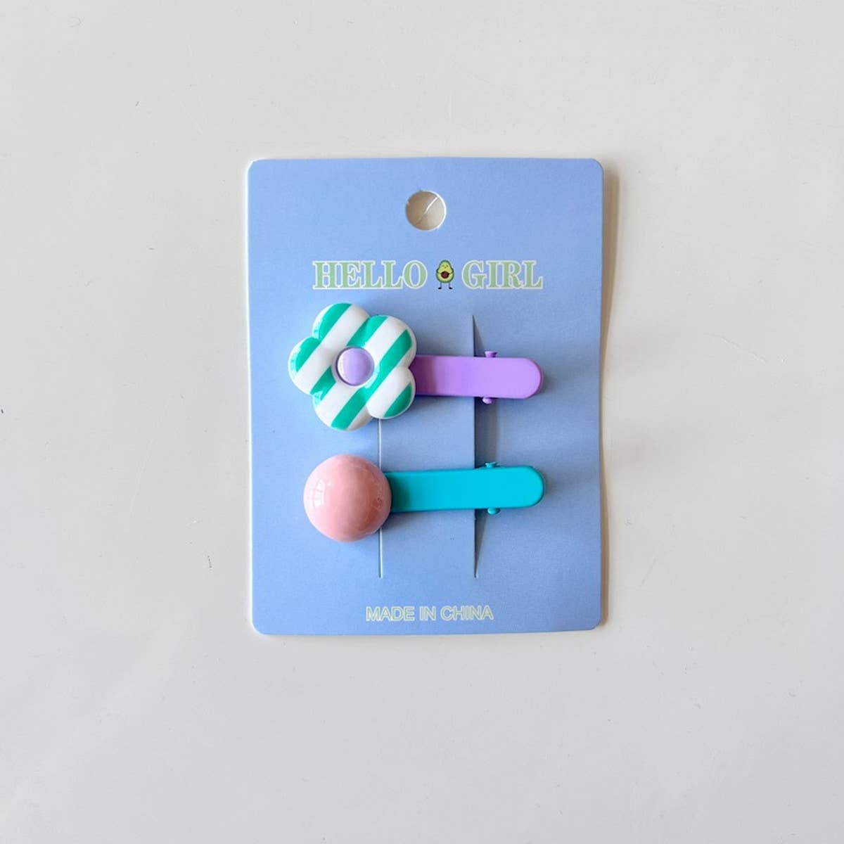 CHILDREN'S FLOWER ROUND BEAD HAIRPIN