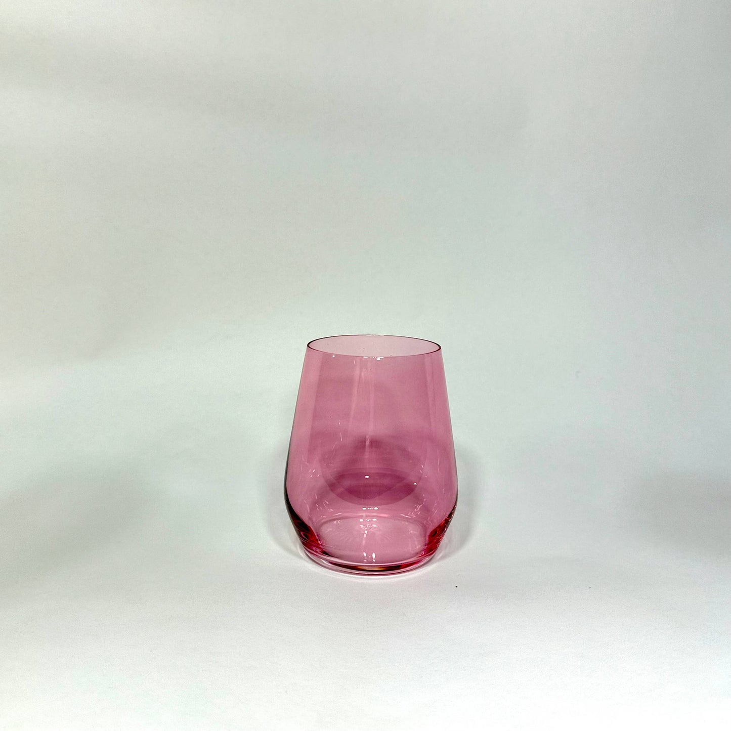 Bubblegum Pink Stemless Colored Wine Glasses