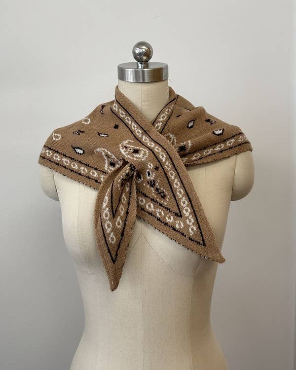 Paisley Pull Through Triangle Scarf