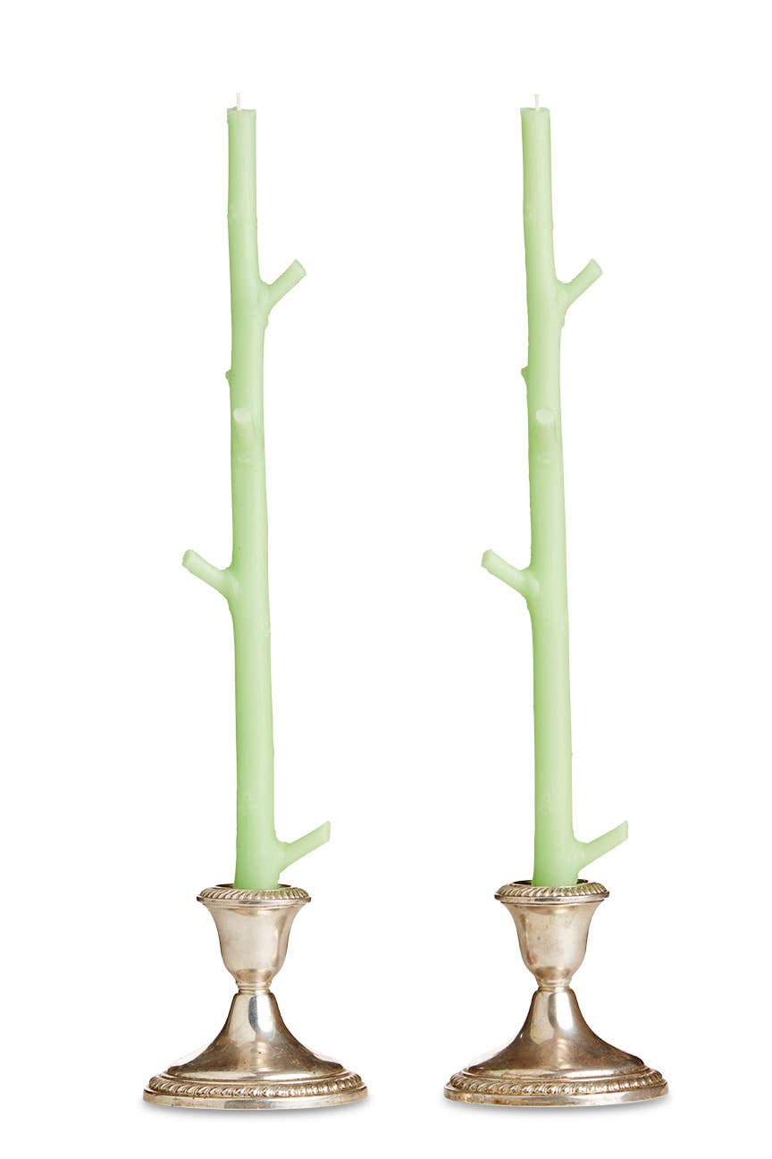 Stick Candles Maple / Pair: Watermelon Pink