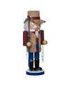 12"WOODEN FISHING MAN NUTCRACKER