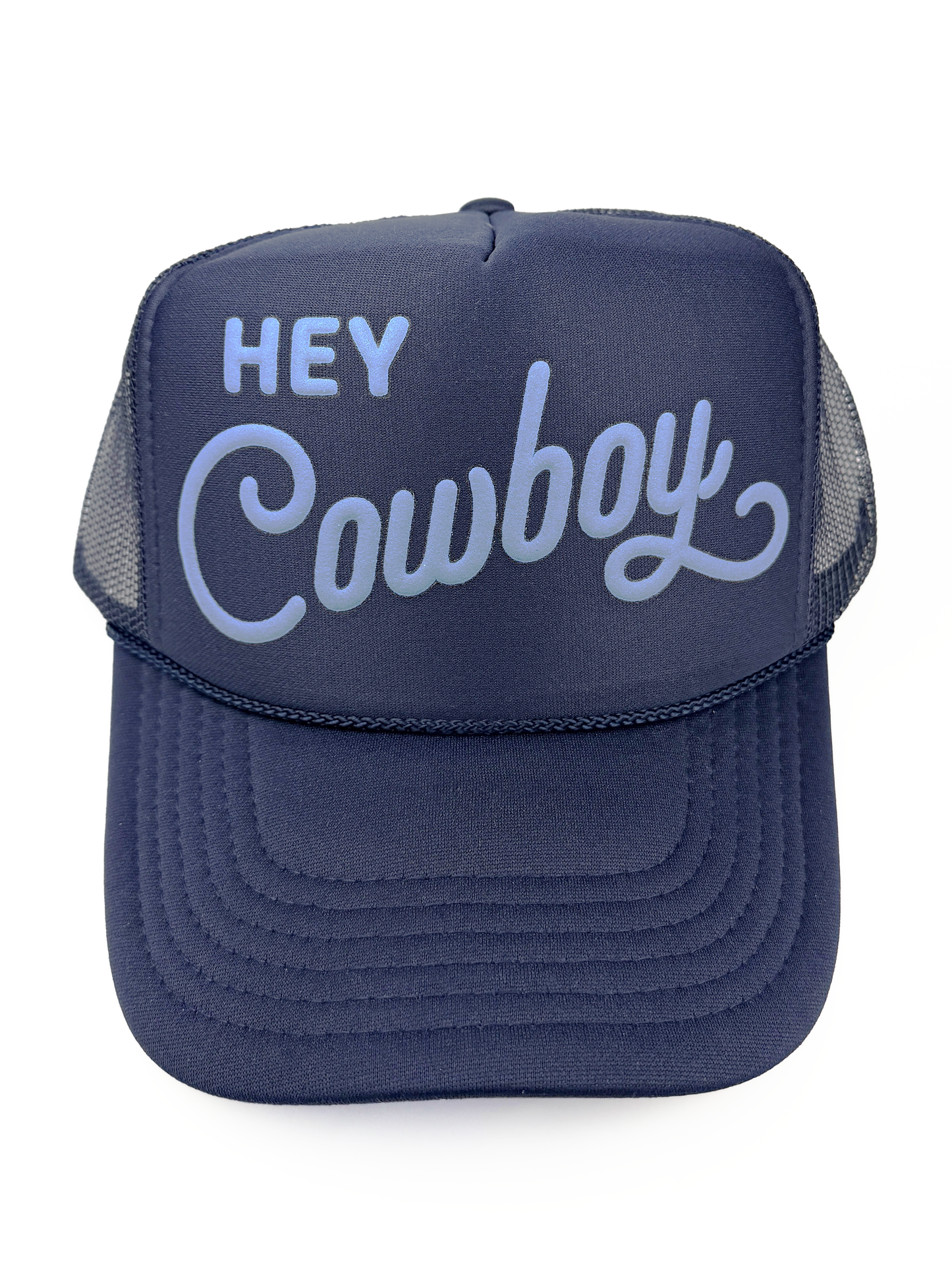 Hey Cowboy Adult Trucker Hat: Navy