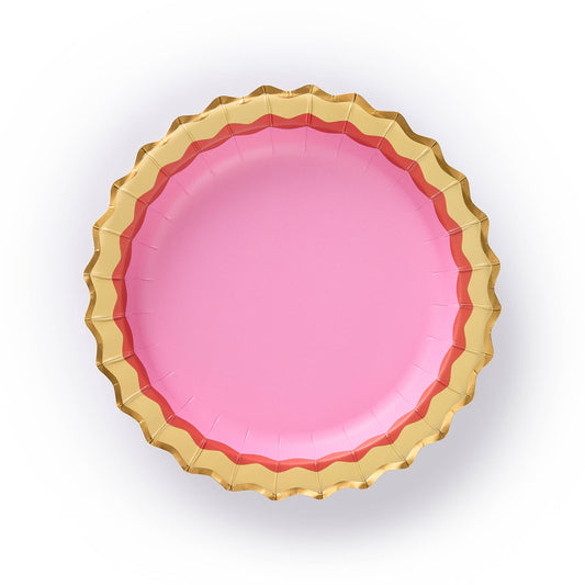 Rainbow Ric Rac Assorted Dessert Plate Set