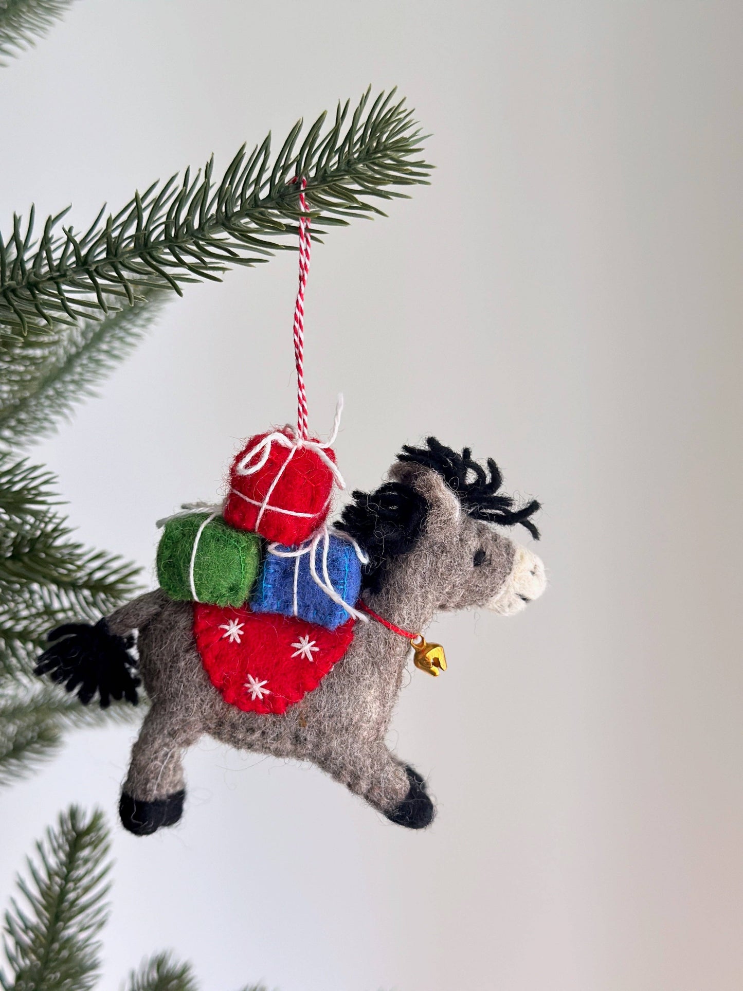Felt Ornament - Donkey with Gifts