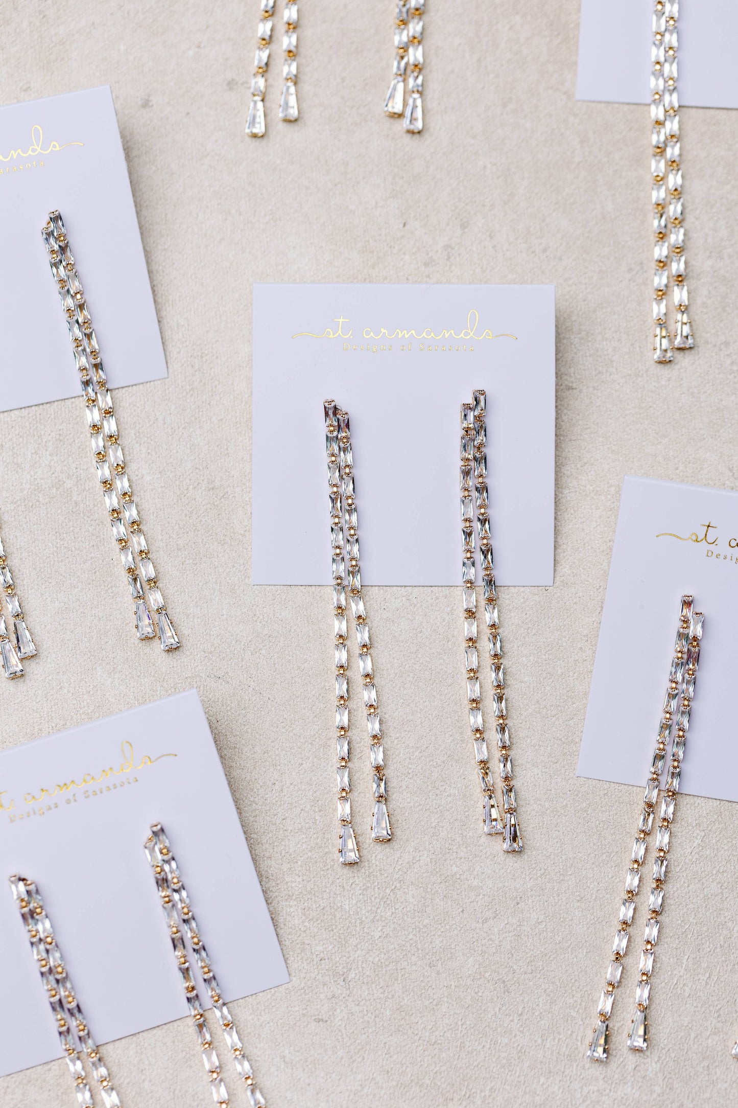 Swingy Diamond Tennis Duster Earrings