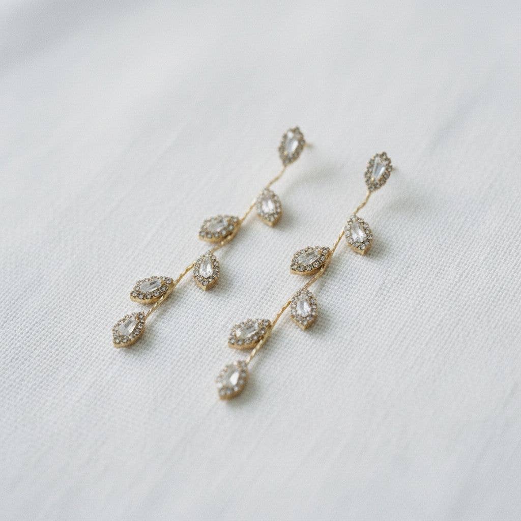 Long Leaf Dangle Earrings