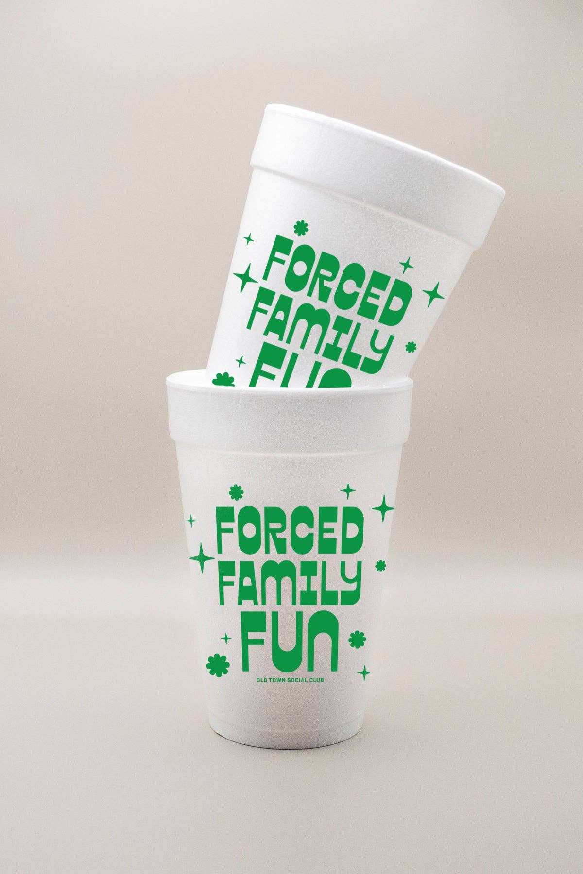 Forced Family Fun 16oz. Foam Party Cups (Set of 10)