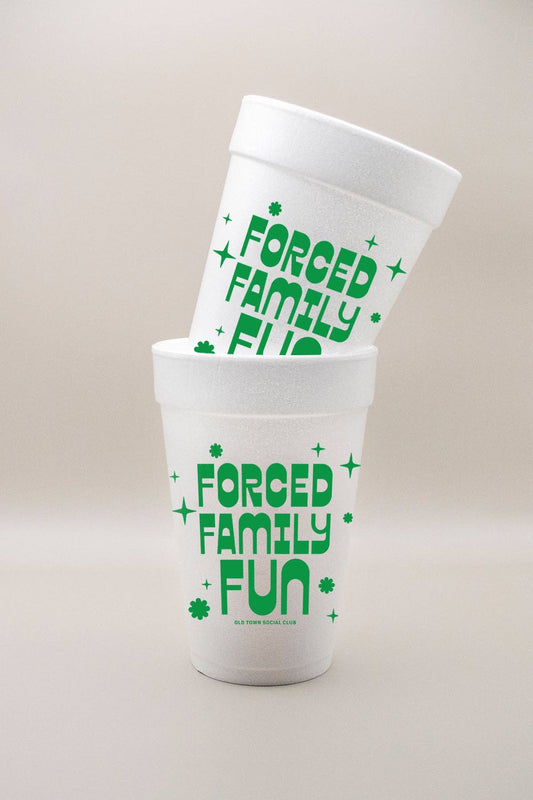 Forced Family Fun 16oz. Foam Party Cups (Set of 10)