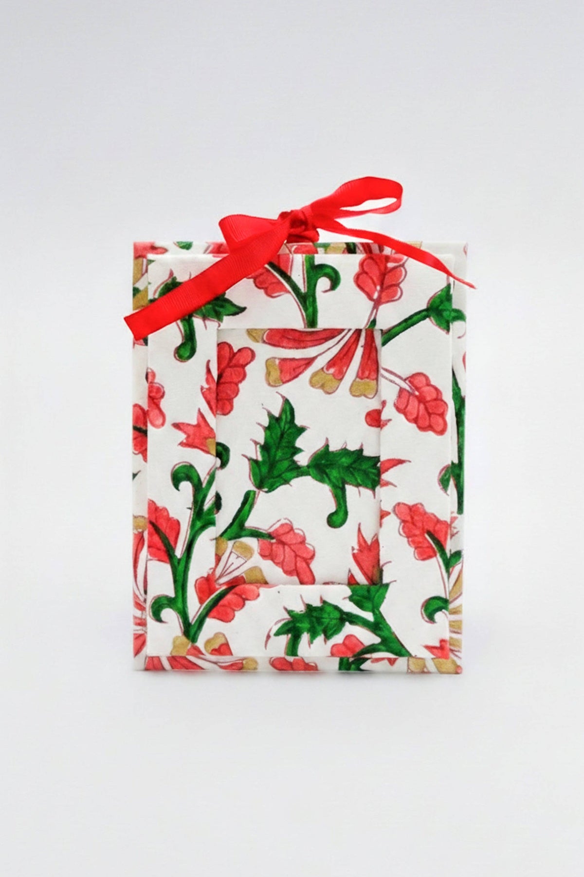 Mini Blockprint Picture Frame Ornament | Jungle Bloom