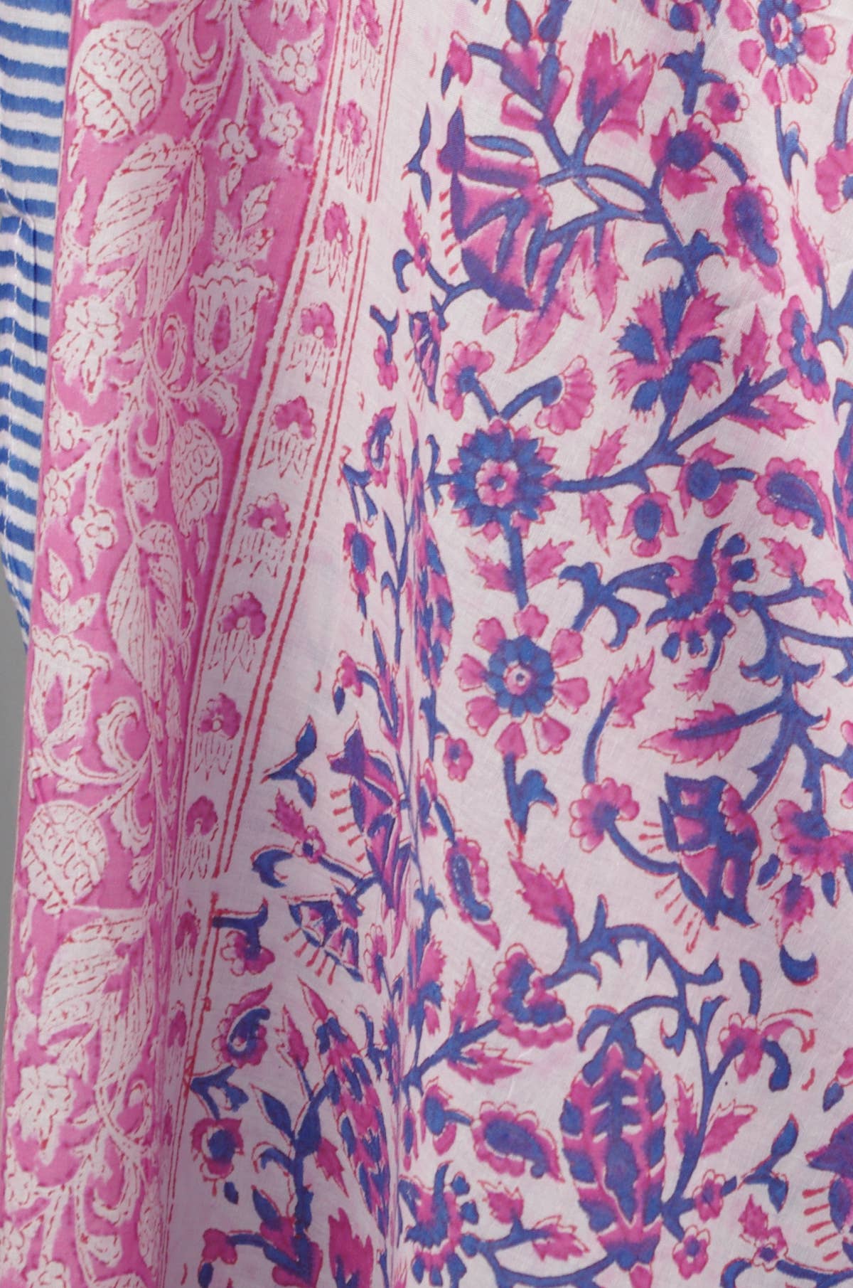 Beach  Coverup Sarong Pareo - Purple Pink Floral Jaal