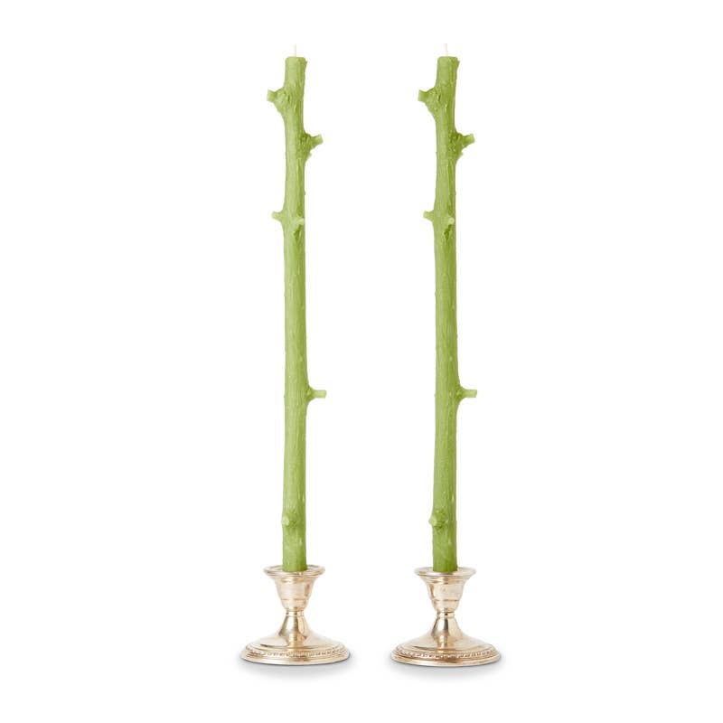 Stick Candles Hemlock / Pair: Robin Blue