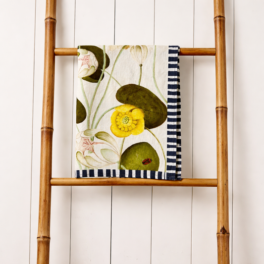 Water Garden - Navy Tea Towel
