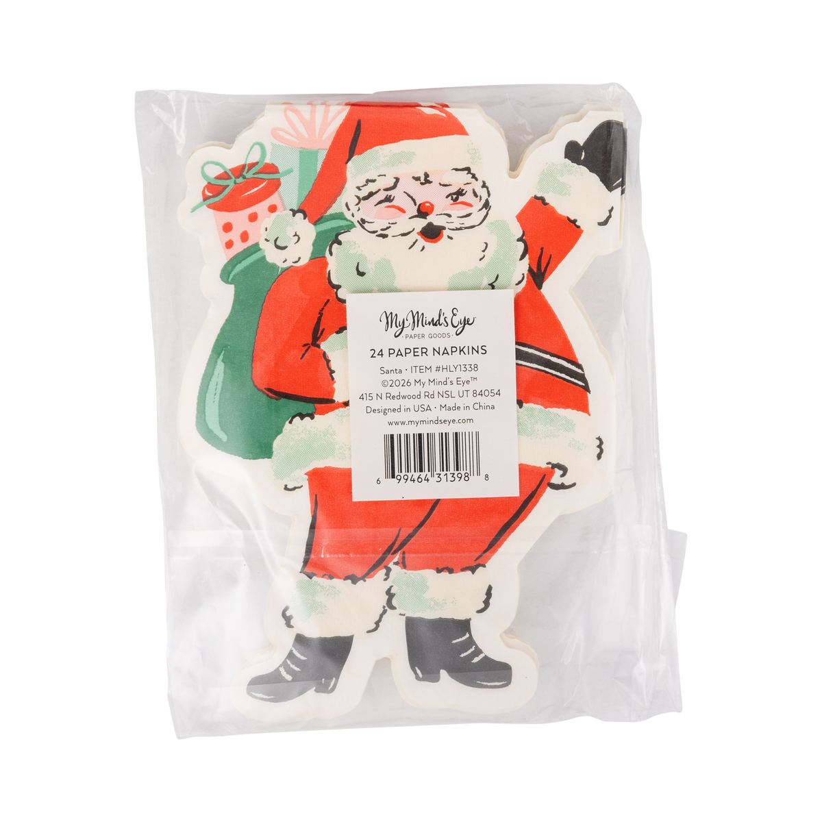 Vintage Santa Shaped Paper Napkins