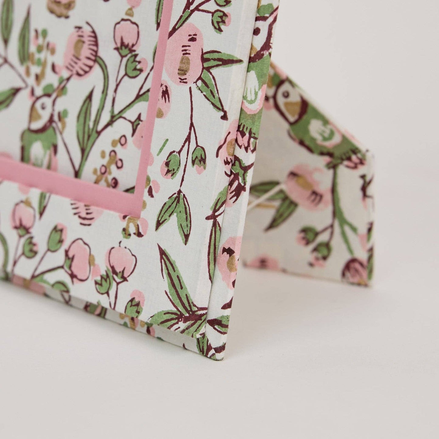 Block Printed Picture Frame (5x7) - Song Birds Blush