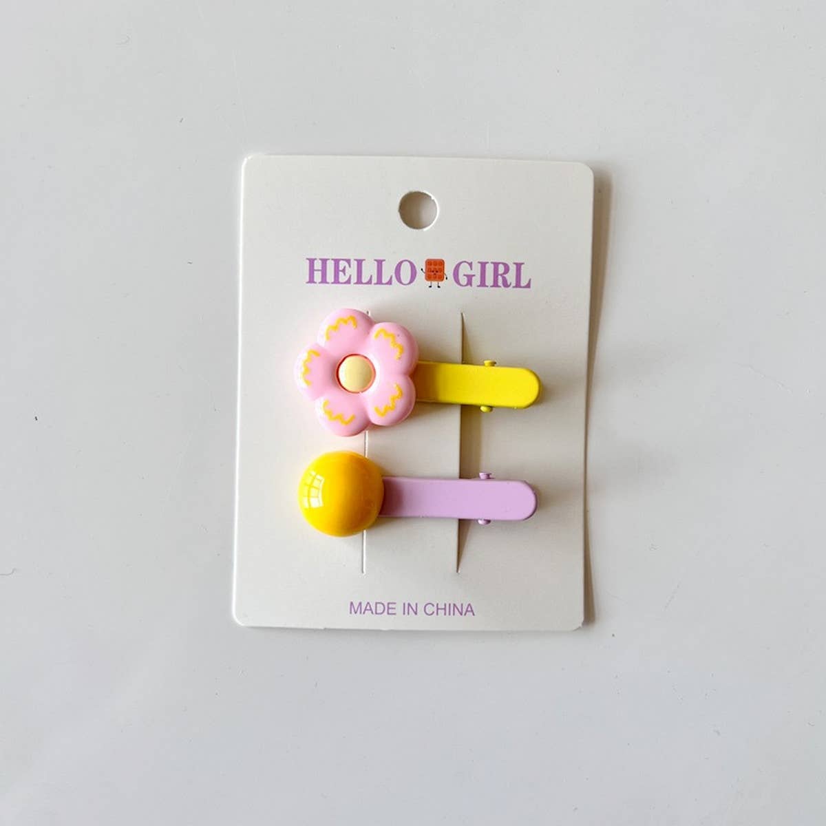 CHILDREN'S FLOWER ROUND BEAD HAIRPIN