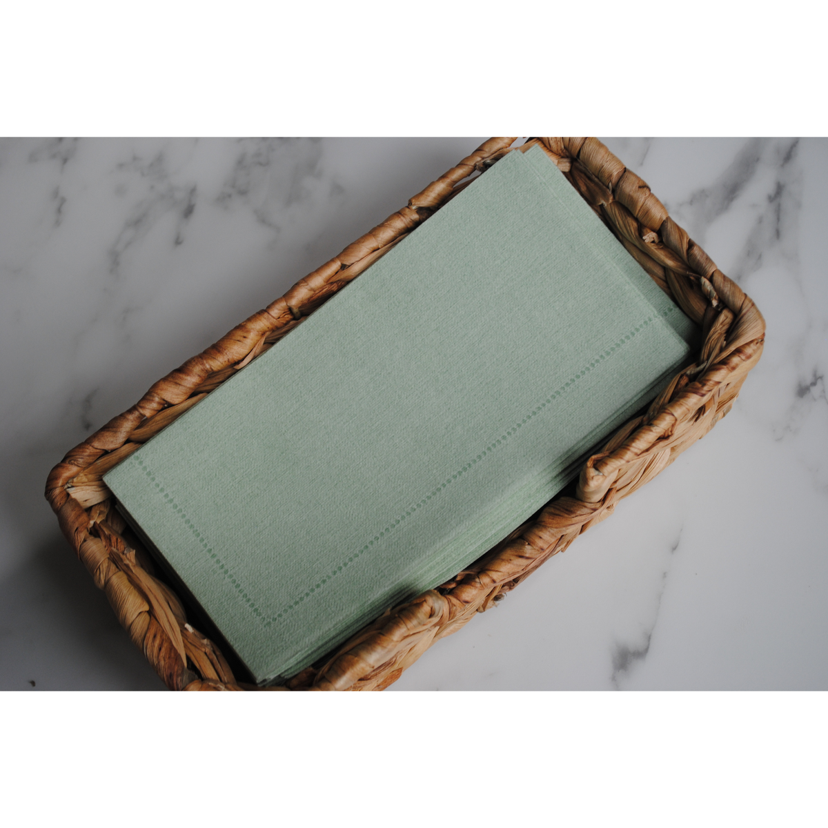 Sage Green Cloth-Feel Paper Guest Napkins