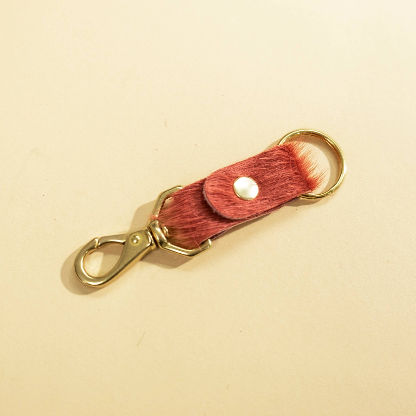 Keychain - Lychee Hair on Hide