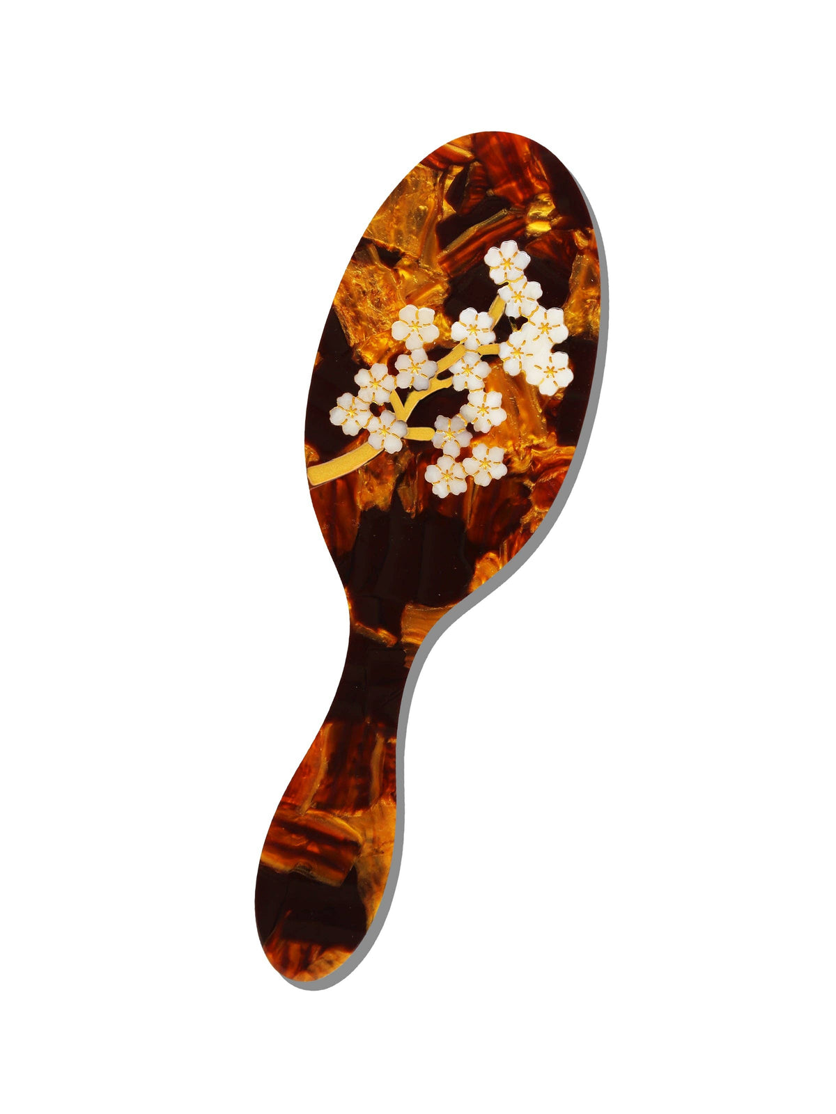 Hand-painted Brown Sakura Blossom Brush | Eco-Friendly