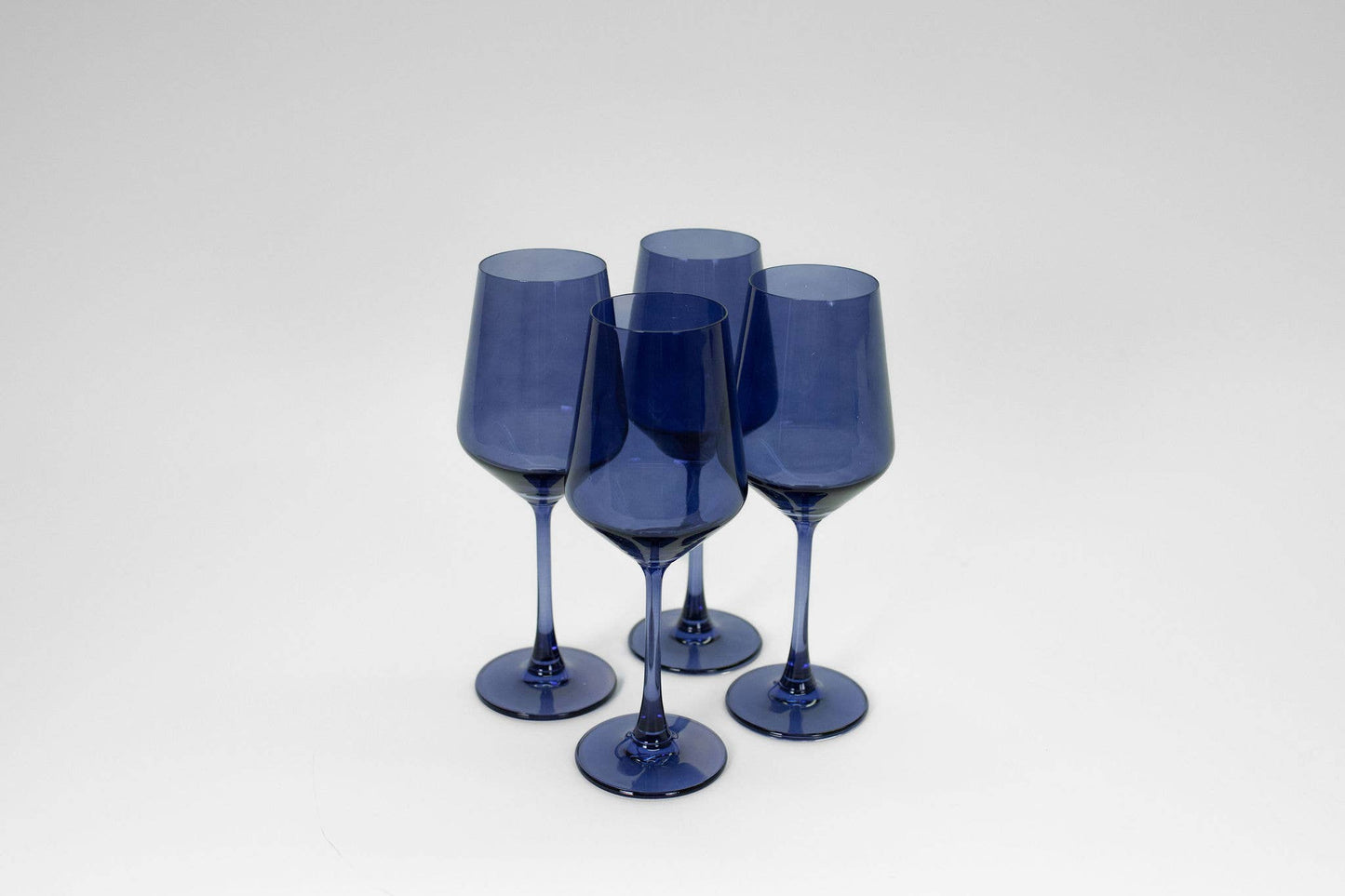 Indigo- Colored Wine Glass
