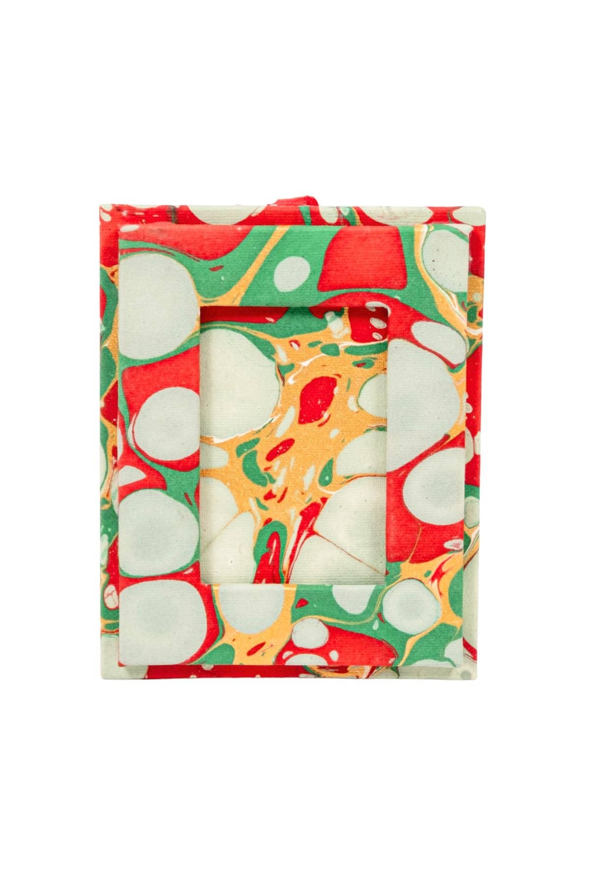 Mini Hand-Marbled Picture Frame Ornament | Christmas Gems
