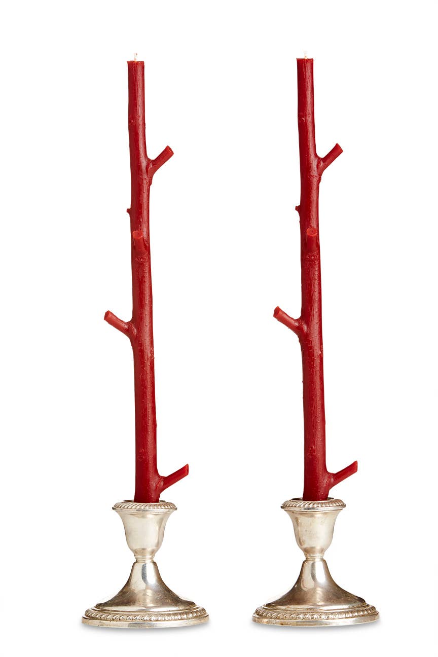 Stick Candles Maple / Pair: Dark Chocolate