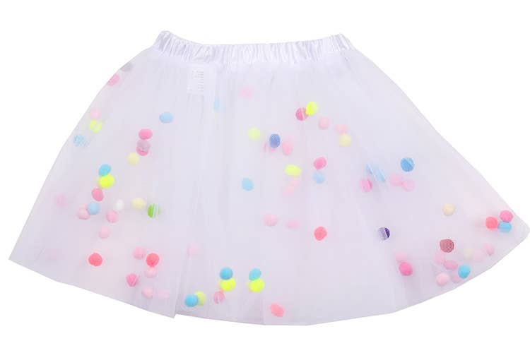 White Pom Pom Tutu