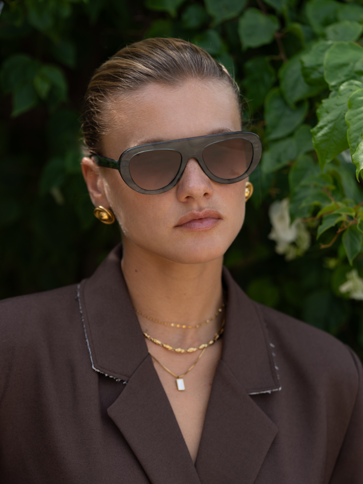 Jetsetter Acetate Unisex Aviator Sunglasses